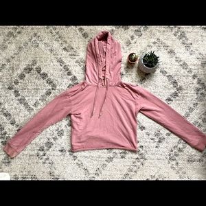 Garage = Pink Crop top Sweatshirt